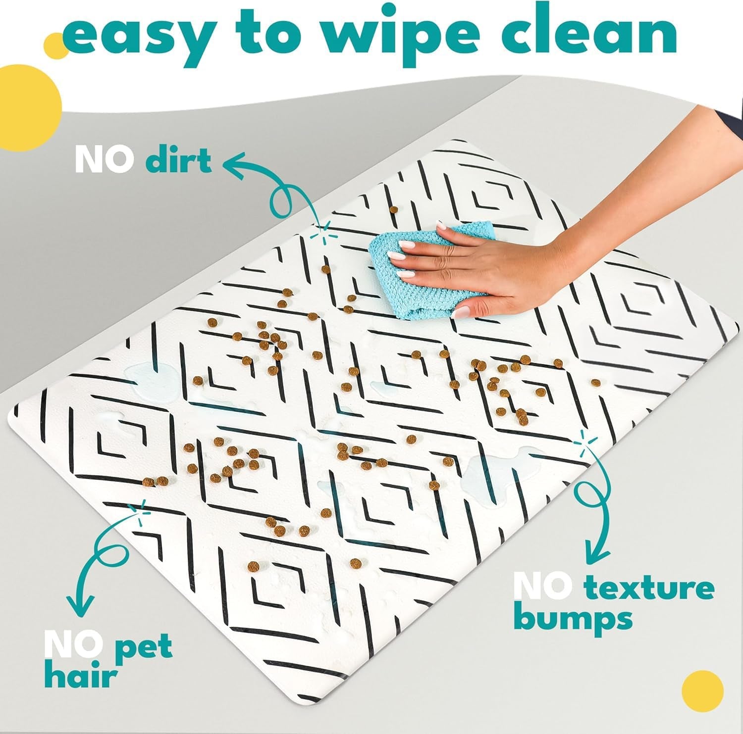 Premium Waterproof Pet Feeding Mat – Non-Slip Food & Water Bowl Mat for Dogs & Cats | Easy to Clean
