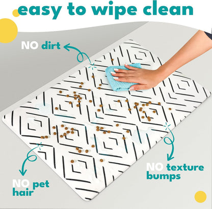 Premium Waterproof Pet Feeding Mat – Non-Slip Food & Water Bowl Mat for Dogs & Cats | Easy to Clean